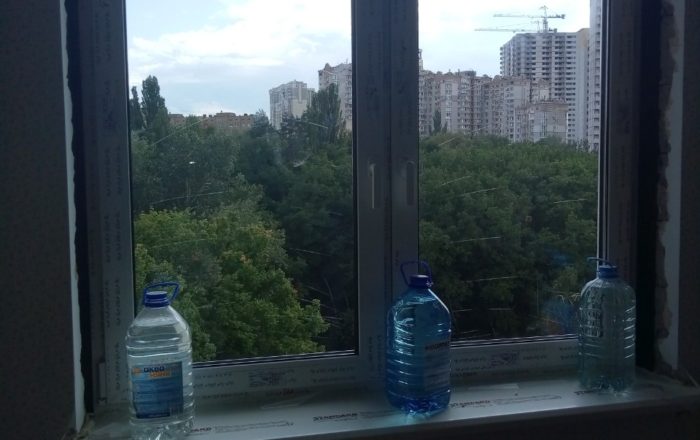 Остекление трехчастного и двухчастного окон Rehau/ ул. Рижская 73-Г