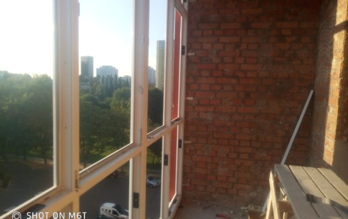 Остекление французского балкона в профиле Rehau/ ул. Гарматная 26-Б