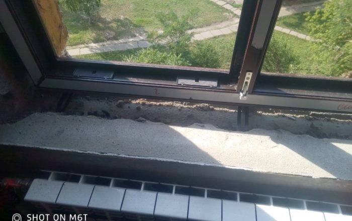 Монтаж ламинированного пластикового окна/ ул. Высоцкого 4