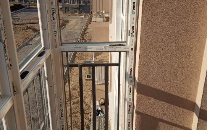 Остекление П-образного французского балкона/ ул. Метрологическая 62
