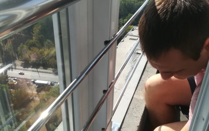 Остекление французского балкона евроокнами/ ул. Петропавловская 40