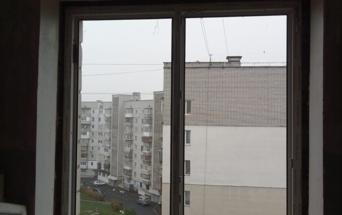 Пластиковое двухстворчатое окно Rehau/ г. Вышгород, ул. Днепровская, 3А