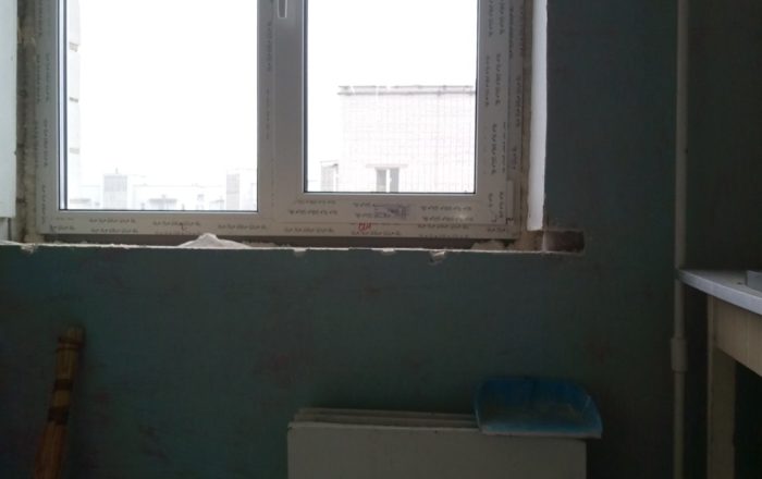 Пластиковое двухстворчатое окно Rehau/ г. Вышгород, ул. Днепровская, 3А