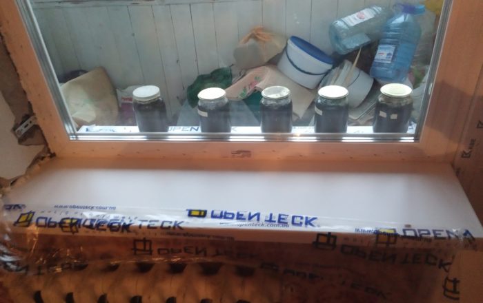 Установка балконного блока в профиле KBE и подоконника Openteck/ Оболонский просп., 22Б