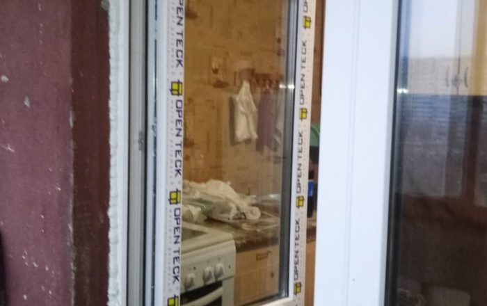 Установка пластикового балконного блока Openteck/ ул. Полярная, 6В