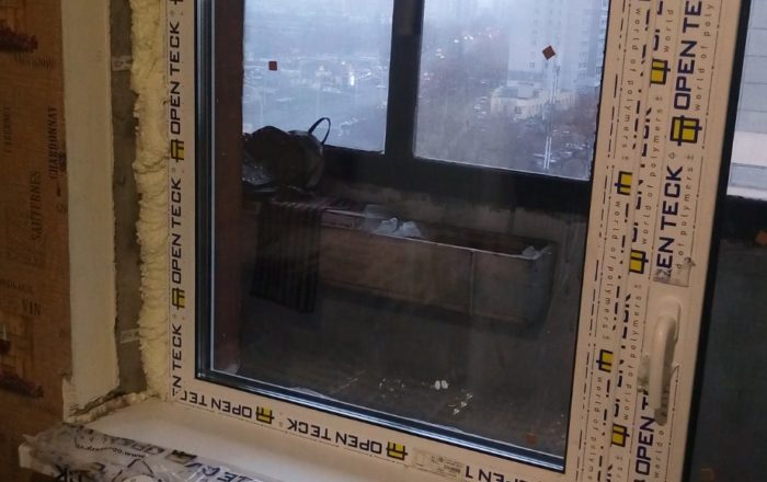 Установка пластикового балконного блока Openteck/ ул. Полярная, 6В